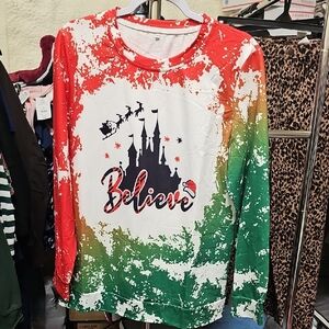 New In Bag Christmas Believe Long Sleeve Sweater